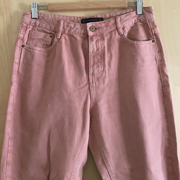 Zara Trafaluc Denimwear faded pink mom jeans - Picture 2 of 11